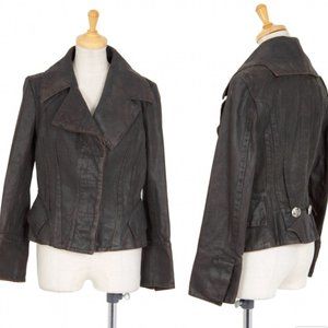 John Galliano Waxed Denim Blazer-y Jacket